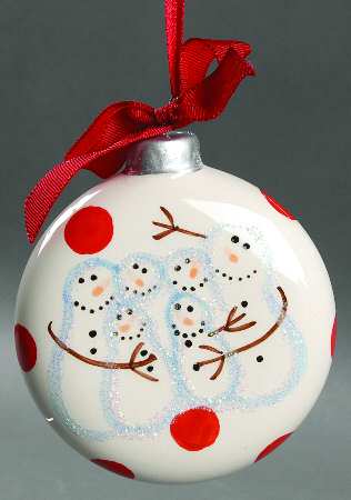 Lots of Dots 6 Person Snowman Dot Ornament - No Box