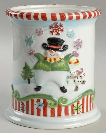 Christmas Juggle Collection Snowman Snack Container-No Lid  - No Box