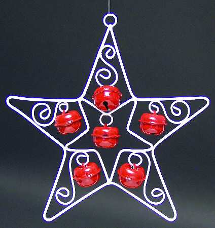 Snowbells Collection Jingle Bell Star-Red Bells - No Box