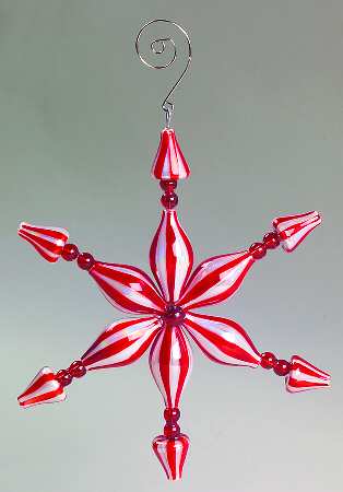 Snowballz! Collection Glass Star Ornament - Boxed