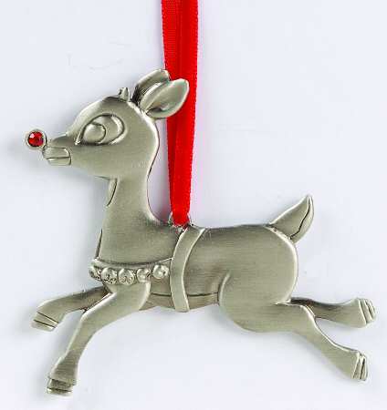 Rudolph the Red-Nosed Reindeer Rudolph-Pewter Ornament - Boxed