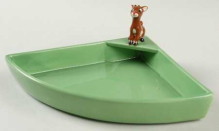 Rudolph the Red-Nosed Reindeer Green Plate Section- Rudolph  - No Box