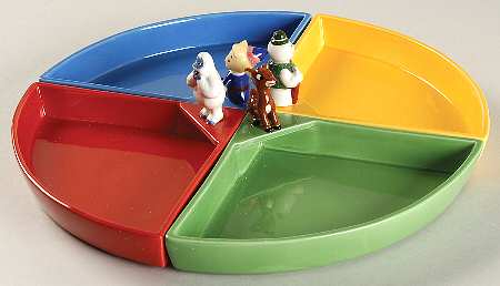 Rudolph the Red-Nosed Reindeer 4 Pc Serving Plate - Boxed