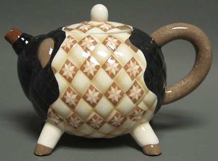 Patchwork Giftware Pig Teapot - Boxed