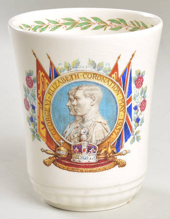 Royalty & Political Commemoratives George Vi & Elizabeth Coronation Beaker - No Box