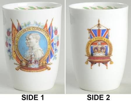 Royalty & Political Commemoratives George Vi & Elizabeth Coronation Beaker - No Box
