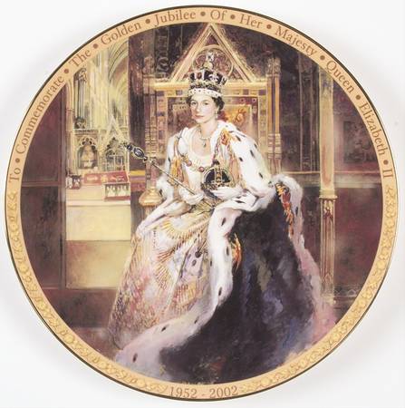 Royalty & Political Commemoratives Elizabeth Ii Golden Jubilee Plate - No Box