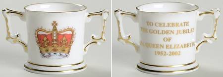 Royalty Commemoratives Elizabeth Ii Golden Jubilee Loving Cup - Boxed