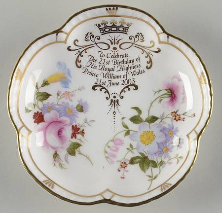 Royalty Commemoratives Prince William 21st Birthday Posie Tray - No Box