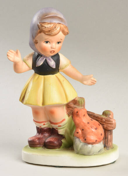 Royal Crown Figurines Girl With Frog - No Box