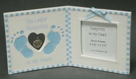 Baby Gifts Footprints-Boy Frame 2.5 X 3.5 - Boxed