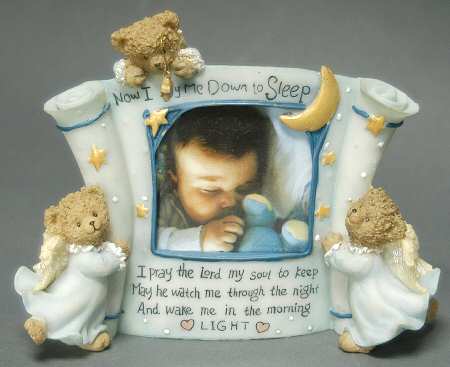 Baby Gifts Prayer Bear Boy Frame 2 X 3 - Boxed