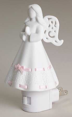 Baby Gifts Angel Walks W/ Me-Pink Nightlight - Boxed