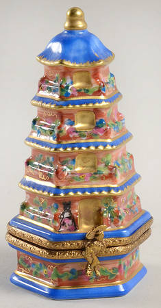 Rochard Limoges Box Pagoda-4 Tier - No Box