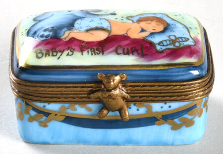 Rochard Limoges Box Babys First Curl - Blue - No Box