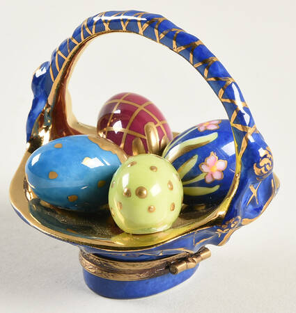 Rochard Limoges Box Basket Of Eggs - No Box