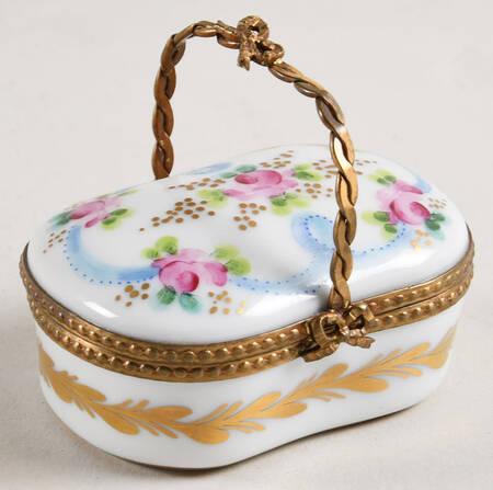 Rochard Limoges Box Box With Metal Handle - No Box