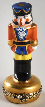 Rochard Limoges Box Nutcracker - Red/Gold - No Box 159