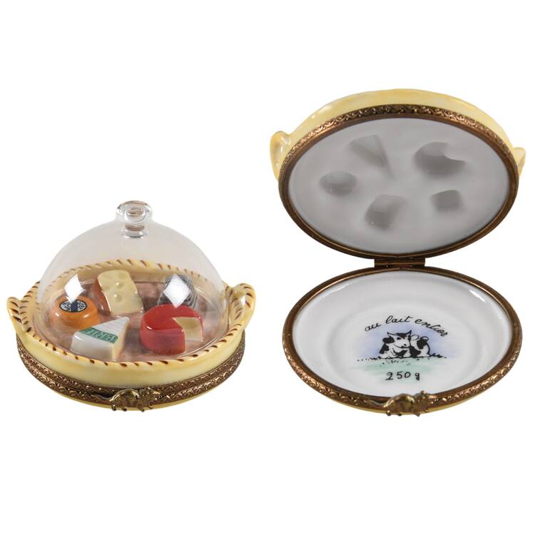 Rochard Limoges Box Cheese Tray With Dome - Boxed
