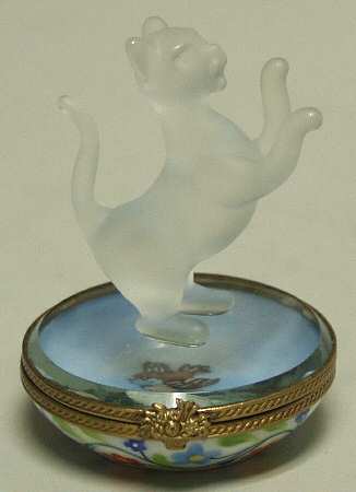 Rochard Limoges Box Crystal Cat Box - Boxed