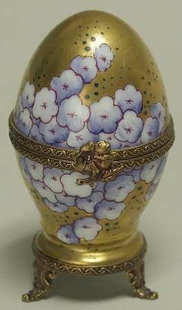 Rochard Limoges Box Egg W/ Perfume Bottle - Boxed
