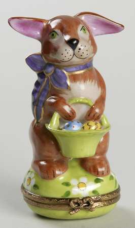 Rochard Limoges Box Bunny And Easter Basket - Boxed