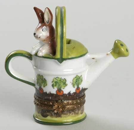 Rochard Limoges Box Bunny In Watering Can - Boxed