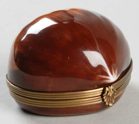 Rochard Limoges Box Buckeye Nut - Boxed