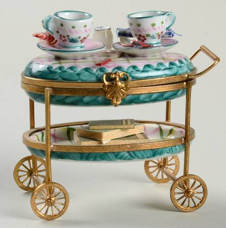 Rochard Limoges Box Breakfast With Books Cart - Boxed