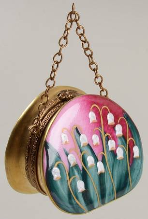 Rochard Limoges Box Lily Of The Valley Purse - Boxed
