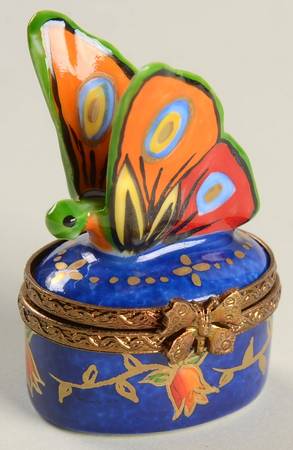 Rochard Limoges Box Butterfly Box - Boxed