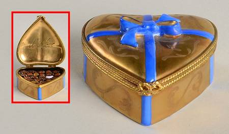 Rochard Limoges Box Box Of Chocolates-Gold - Boxed