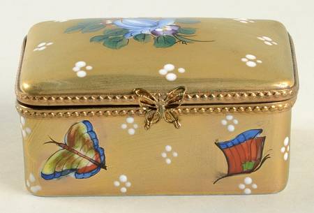 Rochard Limoges Box Gold Floral Box - Boxed