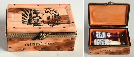 Rochard Limoges Box Wine Box With Bottles - No Box