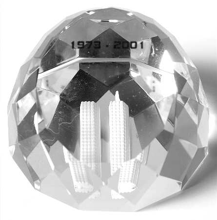 Crystalle-Destinations World Trade Center Paperweight - No Box