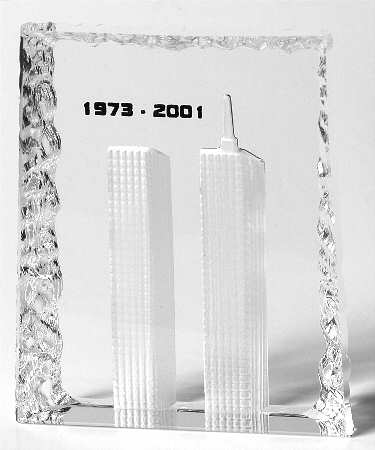 Crystalle-Destinations World Trade Center Paperweight - No Box