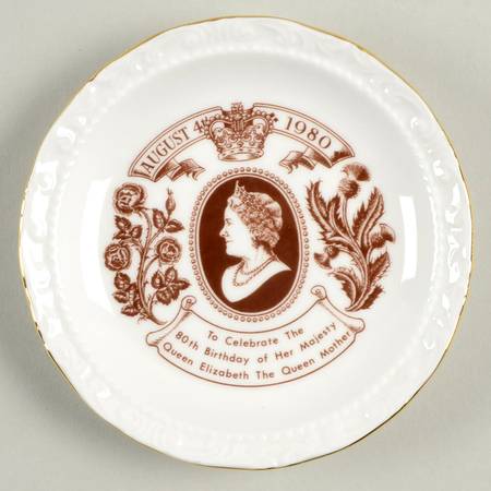 Royal Albert Royalty Giftware Queen Mother 80th Birthday-Coaster - No Box