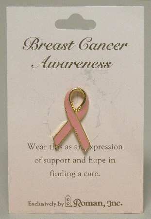 Roman Jewelry Breast Cancer Awareness Pin - No Box