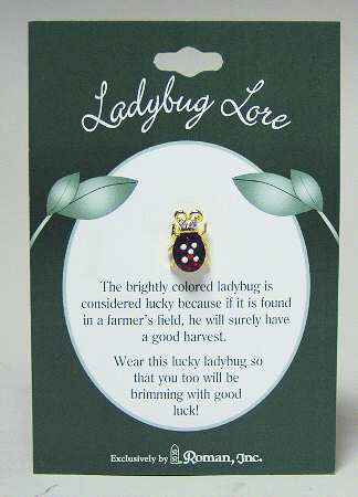 Roman Jewelry Ladybug Lore Pin - No Box