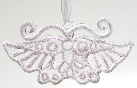 Winter Whisper Glass Butterfly Ornament - No Box