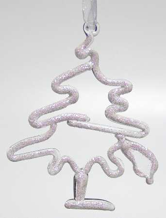 Winter Whisper Glass Tree Ornament - No Box