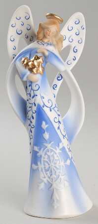 Winter Whisper Angel With Stars Figurine - No Box