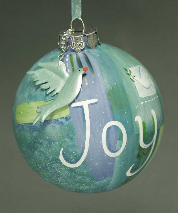 Winter Whisper Dove Glass Ball Joy - No Box