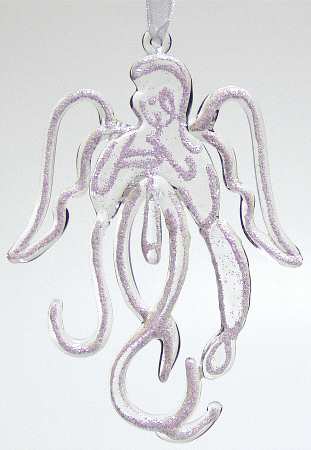 Winter Whisper Angel W/ Horn-Glass - No Box