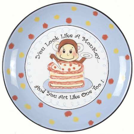 Roman Giftware Monkey Plate - Boxed