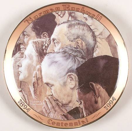 Rockwell Commemorative Stamps Freedom To Worship - No Box