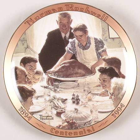 Rockwell Commemorative Stamps Freedom From Want - No Box