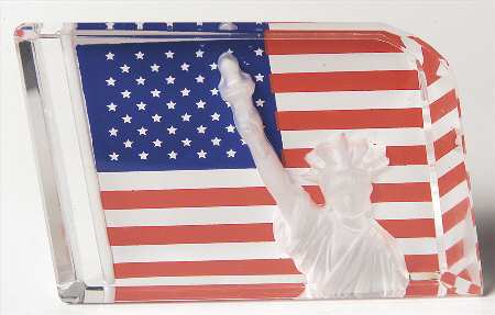 Crystalle Patriotic American Flag With Liberty  - No Box
