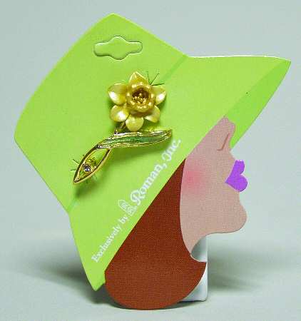 Bloomin Bonnets-Lapel Pins Daffodil - No Box