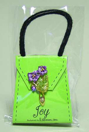Pocketbook Posies Lapel Pin Violet - No Box